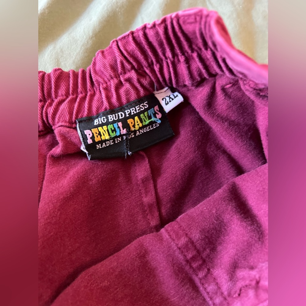 Big Bud Press Cranberry Pencil Pants - 2x - Old Sizing, Fits Like 1X - EUC
